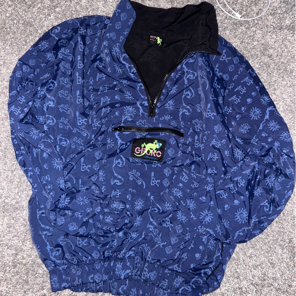 gecko Hawaii quart zip pullover top